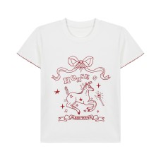 Retro pony print short sleeved women