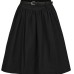 Practical Two-Color High Count Cotton Puff Skirt Mid-Length Low Waist