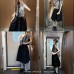 Practical Two-Color High Count Cotton Puff Skirt Mid-Length Low Waist