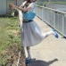 Practical Two-Color High Count Cotton Puff Skirt Mid-Length Low Waist