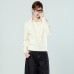 Polo Neck Cable Knit Thick Long Sleeve Sweater