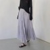 Spring High-Waisted Pleated Mesh Skirt  Lavender Purple A-Line Tiered Skirt