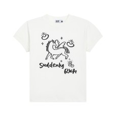 Graffiti letter printed shoulder top