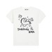 Graffiti letter printed shoulder top