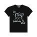 Graffiti letter printed shoulder top