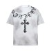 Sanskrit letter cross print printing for dirty short sleeves Sanskrit letter cross print printing for dirty short sleeves