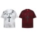 Sanskrit letter cross print printing for dirty short sleeves Sanskrit letter cross print printing for dirty short sleeves