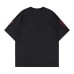 Embroidered metal cross washed short sleeved shirt with letters