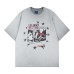 Character letters star prints spray painted washed and worn short sleeves