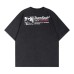 Character letters star prints spray painted washed and worn short sleeves