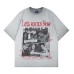 Wash and make old character letter printed short sleeves