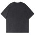 Wash and make old character letter printed short sleeves
