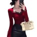 Red Lace Paneling Unique and Stylish Design Elegant and Distinctive Look