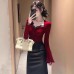 Red Lace Paneling Unique and Stylish Design Elegant and Distinctive Look