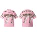 Flame digital print V-neck sports style short sleeved shirt Flame digital print V-neck sports style short sleeved shirt