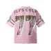 Flame digital print V-neck sports style short sleeved shirt Flame digital print V-neck sports style short sleeved shirt