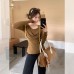 Neckline Sexy Two-Piece Hooded Long Sleeve Bodysuit