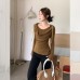 Neckline Sexy Two-Piece Hooded Long Sleeve Bodysuit