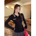 Black Polo Neck Slim Fit Inner Long Sleeve Top