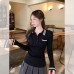 Black Polo Neck Slim Fit Inner Long Sleeve Top