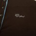 Retro fake two contrasting Henry collar short sleeved women