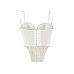 Slimming lace mesh suspender strapless