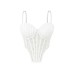 Slimming lace mesh suspender strapless