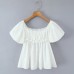 Square collar short sleeved top Square collar short sleeved top