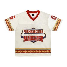 Digital printed V-neck mesh short sleeved jersey