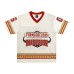 Digital printed V-neck mesh short sleeved jersey