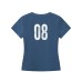 V-neck sports style printed short sleeved T-shirt