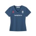 V-neck sports style printed short sleeved T-shirt
