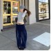 Round Neck Stereoscopic Slim Fit Waist-Cinching Brushed Thick Versatile T-Shirt Round Neck Stereoscopic Slim Fit Waist-Cinching Brushed Thick Versatile T-Shirt