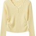 Sheep City Story Pure Desire Lace V-Neck Slim Fit Knitted Sweater Layer