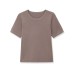 Soft touch round neck short sleeved knitted top