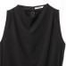 Commuting style with belt and sleeveless top