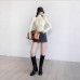 Premium Double-Sided Ribbed Fine Knit Wool Classic Fitted Pleated Turtleneck Knit Premium Double-Sided Ribbed Fine Knit Wool Classic Fitted Pleated Turtleneck Knit