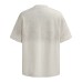 Overlapping letters printed washed and worn short sleeves