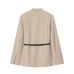 Commuting style elegant with belt casual suit