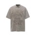 Graffiti letter printing washing water to make old short sleeves