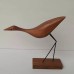 Crane walnut ornament wooden wood carving living room TV cabinet decoration