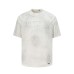 Blurred letters printed on dirty short sleeves