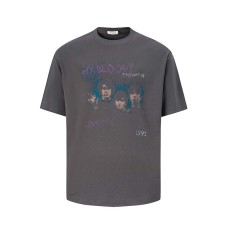 Character letters mottled printed short sleeves