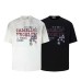 Printed with mottled letters for dirty short sleeves