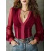 Velvet Spliced Lace High-End Top