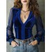 Velvet Spliced Lace High-End Top