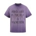 Spray painted washed to make old letter printed short sleeves