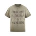 Spray painted washed to make old letter printed short sleeves