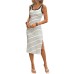 Striped sleeveless dress
