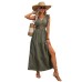 V-neck ruffle sleeve dress